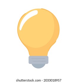 Icono de energía de la bombilla de luz aislado