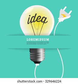 Light bulb energy idea  concept.