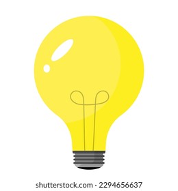 Light bulb, energy, idea creativity, Electric or Tip vector icon flat design graphics. 