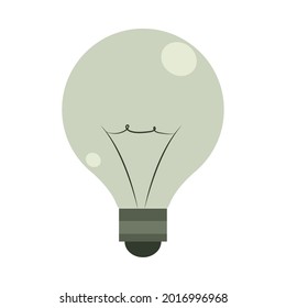 icono aislado de energía de la bombilla de luz