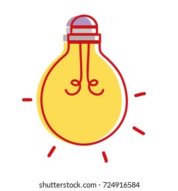 light bulb energy object icon