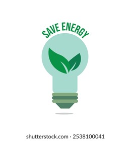 light bulb .energy safe .global warming .green leaves .Art and Illustrator .