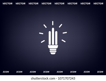 Light bulb energy-saving, vector icon.