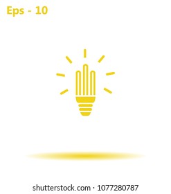 Light bulb energy-saving, vector icon.