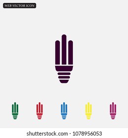 Light bulb energy-saving, vector icon.