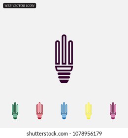 Light bulb energy-saving, vector icon.