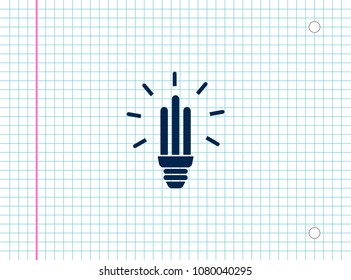 Light bulb energy-saving, vector icon.