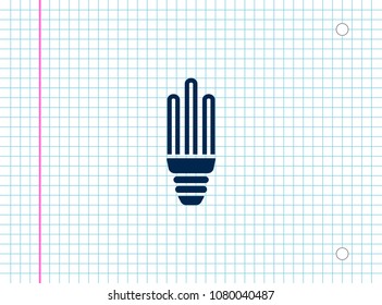 Light bulb energy-saving, vector icon.