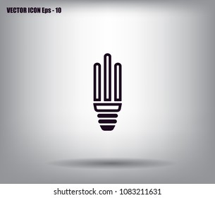 Light bulb energy-saving, vector icon.