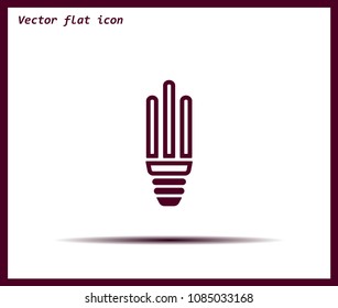 Light bulb energy-saving, vector icon.