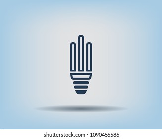Light bulb energy-saving, vector icon.