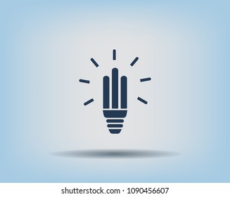 Light bulb energy-saving, vector icon.
