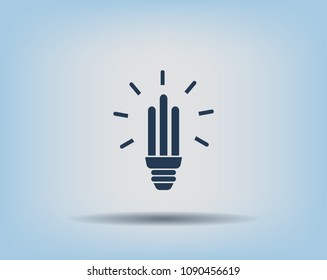 Light bulb energy-saving, vector icon.
