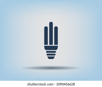 Light bulb energy-saving, vector icon.