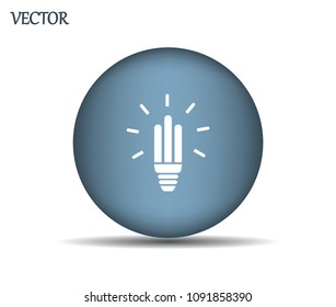 Light bulb energy-saving, vector icon.