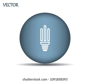 Light bulb energy-saving, vector icon.