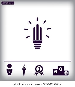 Light bulb energy-saving, vector icon.