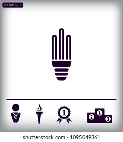 Light bulb energy-saving, vector icon.