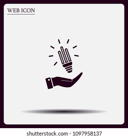 Light bulb energy-saving, vector icon.