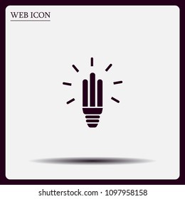 Light bulb energy-saving, vector icon.