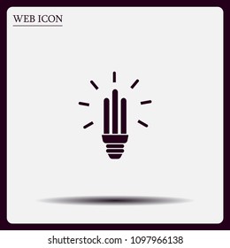 Light bulb energy-saving, vector icon.