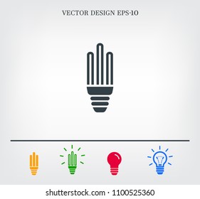 Light bulb energy-saving, vector icon.