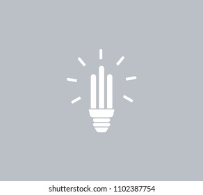 Light bulb energy-saving, vector icon.