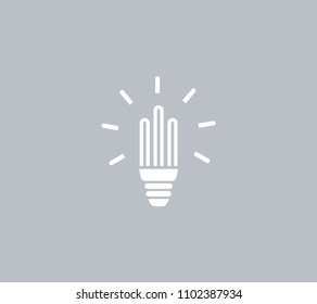 Light bulb energy-saving, vector icon.