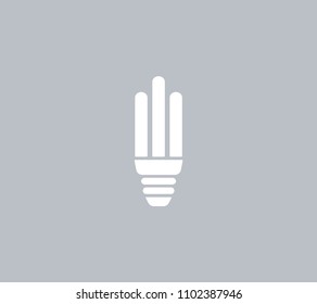 Light bulb energy-saving, vector icon.
