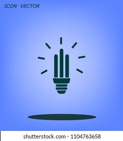 Light bulb energy-saving, vector icon.