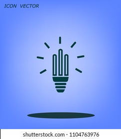Light bulb energy-saving, vector icon.