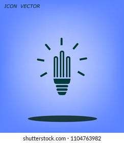 Light bulb energy-saving, vector icon.