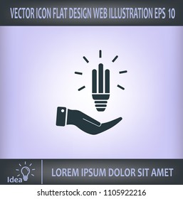 Light bulb energy-saving, vector icon.