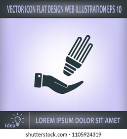 Light bulb energy-saving, vector icon.