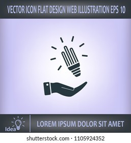 Light bulb energy-saving, vector icon.