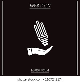 Light bulb energy-saving, vector icon.