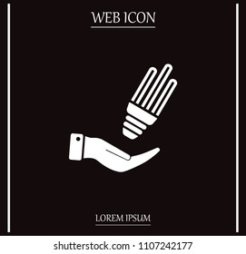 Light bulb energy-saving, vector icon.