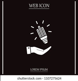 Light bulb energy-saving, vector icon.