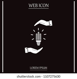 Light bulb energy-saving, vector icon.