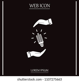 Light bulb energy-saving, vector icon.