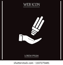 Light bulb energy-saving, vector icon.