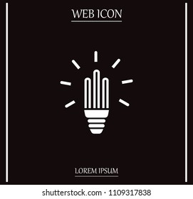 Light bulb energy-saving, vector icon.