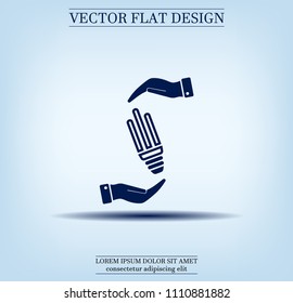 Light bulb energy-saving, vector icon.
