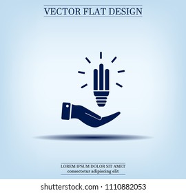 Light bulb energy-saving, vector icon.