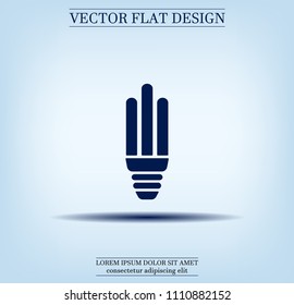 Light bulb energy-saving, vector icon.