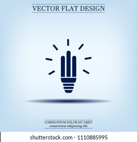 Light bulb energy-saving, vector icon.