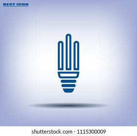 Light bulb energy-saving, vector icon.