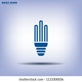 Light bulb energy-saving, vector icon.