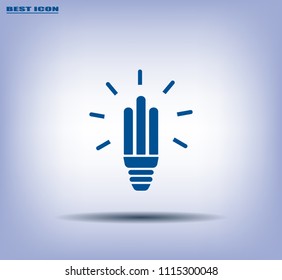 Light bulb energy-saving, vector icon.