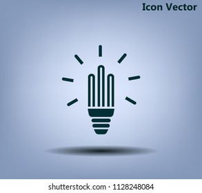 Light bulb energy-saving, vector icon.